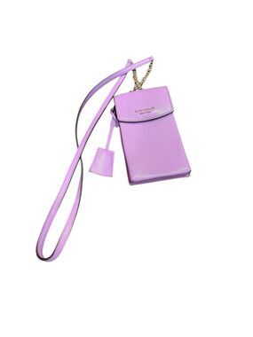 Kate Spade New York Spencer North South Purple Leather Phone Crossbody